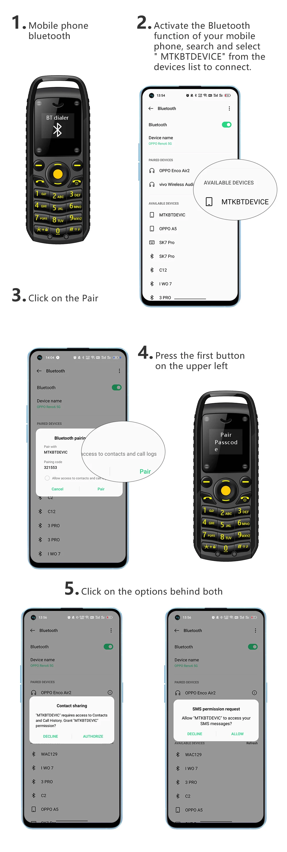 SERVO B25 Mini Mobile Phone 2 SIM Standby Bluetooth Dialing Magic Voice Sync Music Blacklist Durable Little Telephones Low-Price