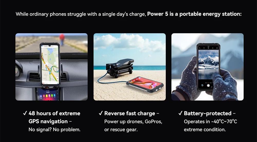 [Shipping From Poland]CUBOT KingKong Power 5 Rugged Smartphone Android 15 15300mAh 6.88" 16GB RAM (6+10) 128GB ROM Camping Light