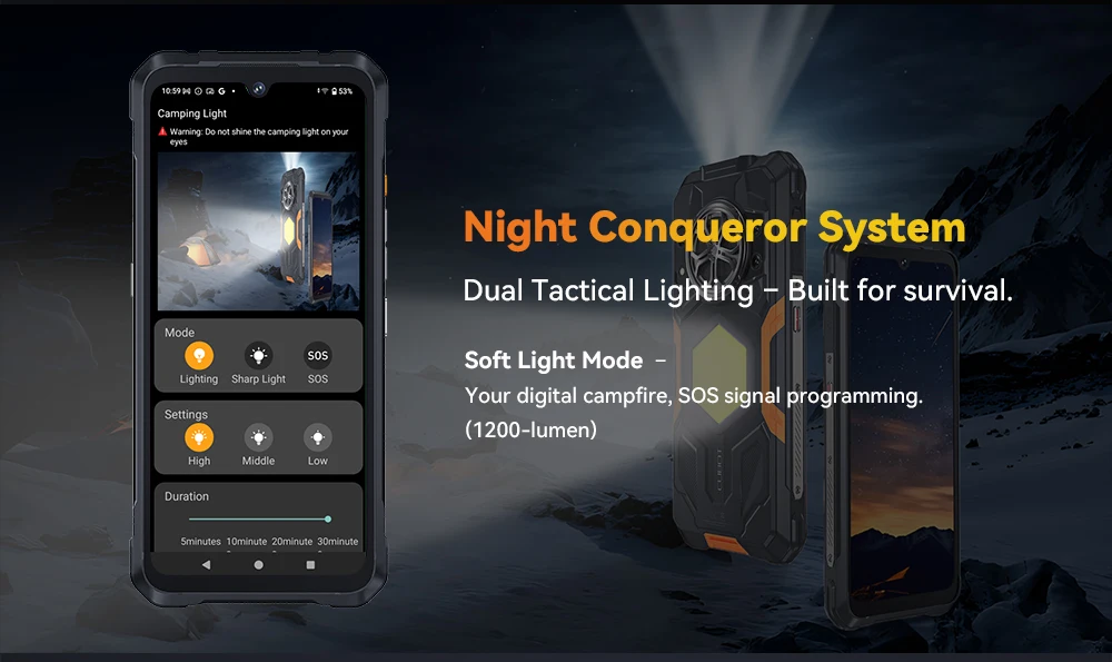 [Shipping From Poland]CUBOT KingKong Power 5 Rugged Smartphone Android 15 15300mAh 6.88" 16GB RAM (6+10) 128GB ROM Camping Light