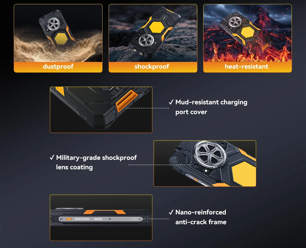 [Shipping From Poland]CUBOT KingKong Power 5 Rugged Smartphone Android 15 15300mAh 6.88" 16GB RAM (6+10) 128GB ROM Camping Light
