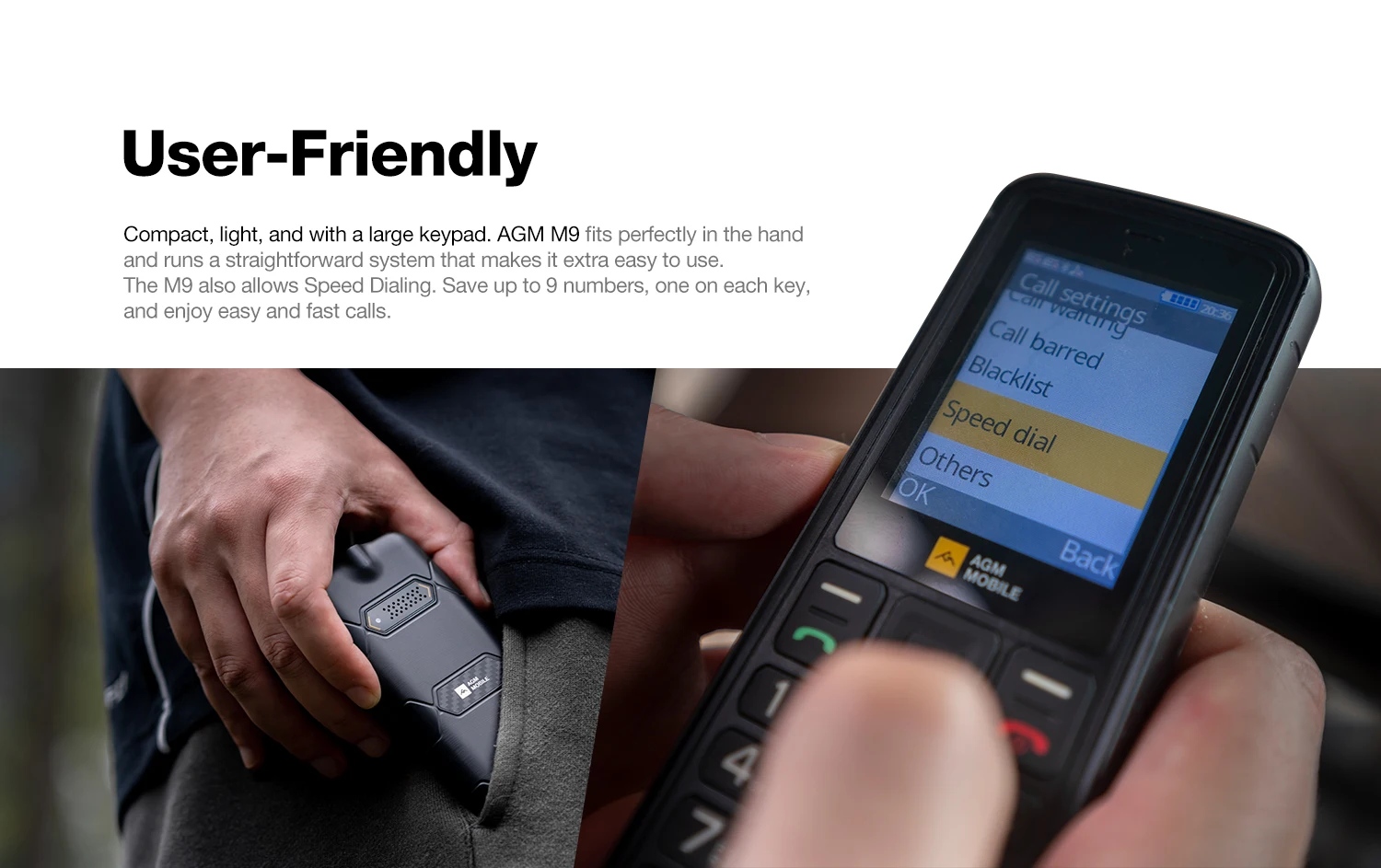 AGM M9 2G,Rugged Phone,Russian or English keyboardGSM Cellphone,2.4inch Screen Dual Sim,Large Button,Cheap Cellphone For Elderly