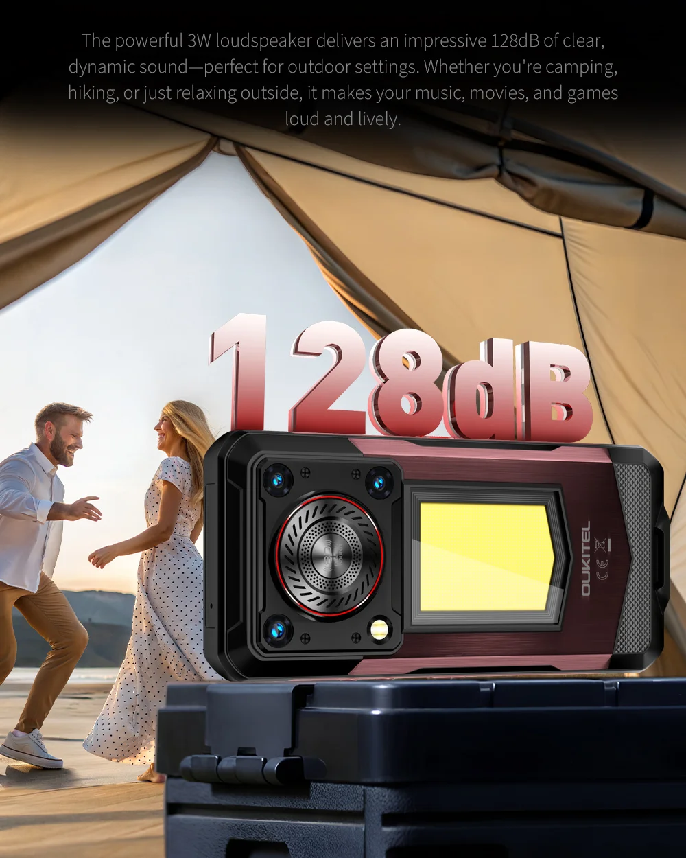 OUKITEL WP56 Android 15 Smartphone 36GB(12+24) 512GB 16000mAh 45W Camping Light 6.8“ FHD 120Hz 128dB Speaker 108MP 5G Cellphone