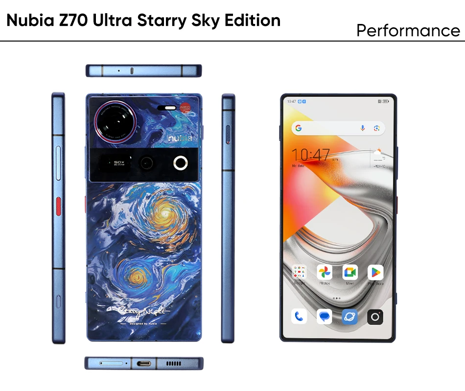 nubia Z70 Ultra 5G Smartphone Global Version Snapdragon 8 Elite 6.85'' 144Hz OLED Display 6150mAh Battery 64MP Camera Android 15