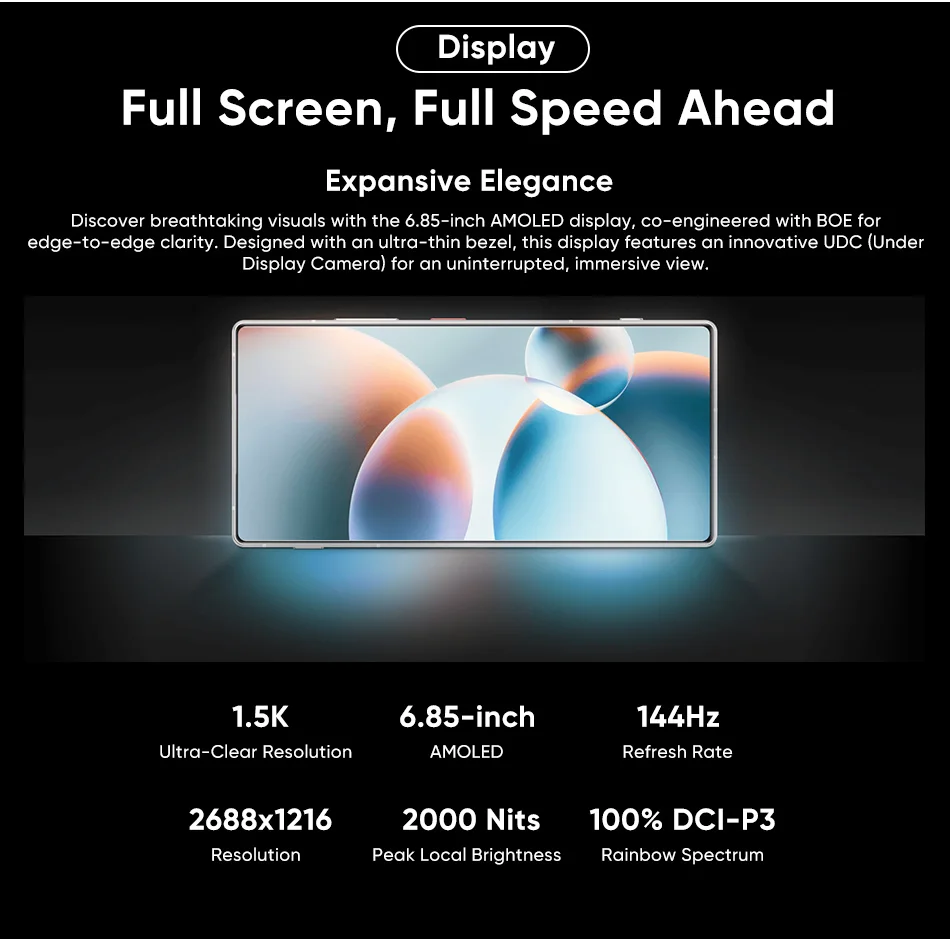 nubia Z70 Ultra 5G Smartphone Global Version Snapdragon 8 Elite 6.85'' 144Hz OLED Display 6150mAh Battery 64MP Camera Android 15