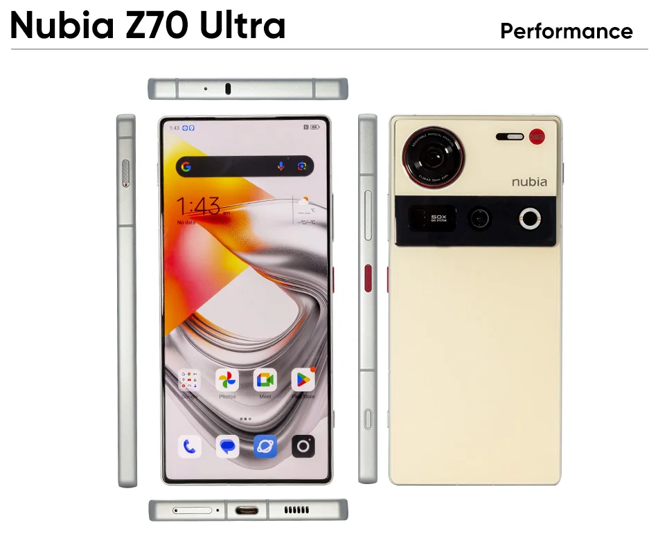 nubia Z70 Ultra 5G Smartphone Global Version Snapdragon 8 Elite 6.85'' 144Hz OLED Display 6150mAh Battery 64MP Camera Android 15