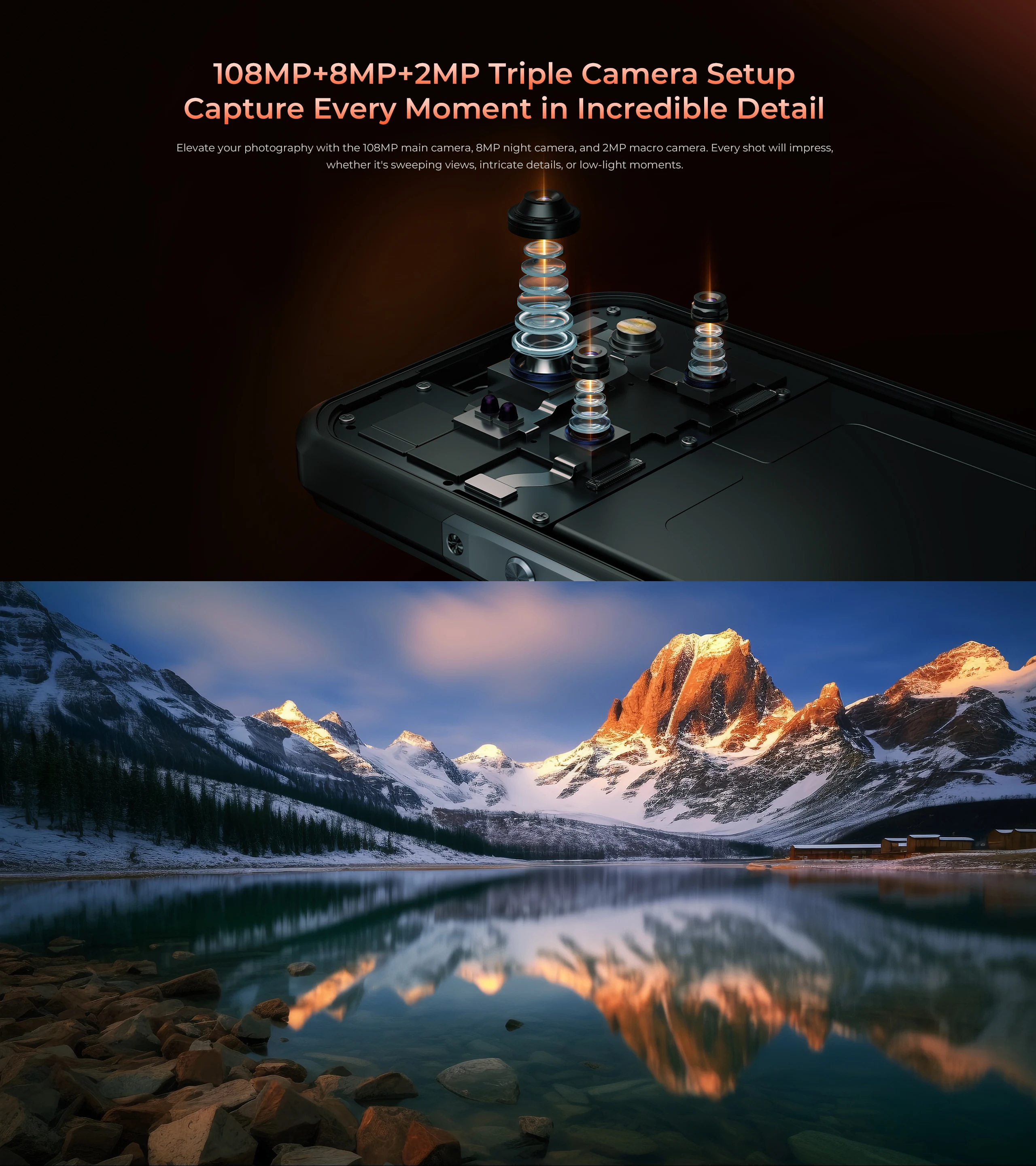 Oukitel WP55 Pro 5G Rugged Smartphone 16GB+512GB 33W Android15 Mobile Phone 11000mAh 6.58" FHD+ 108MP Camera oukitel Cell Phone