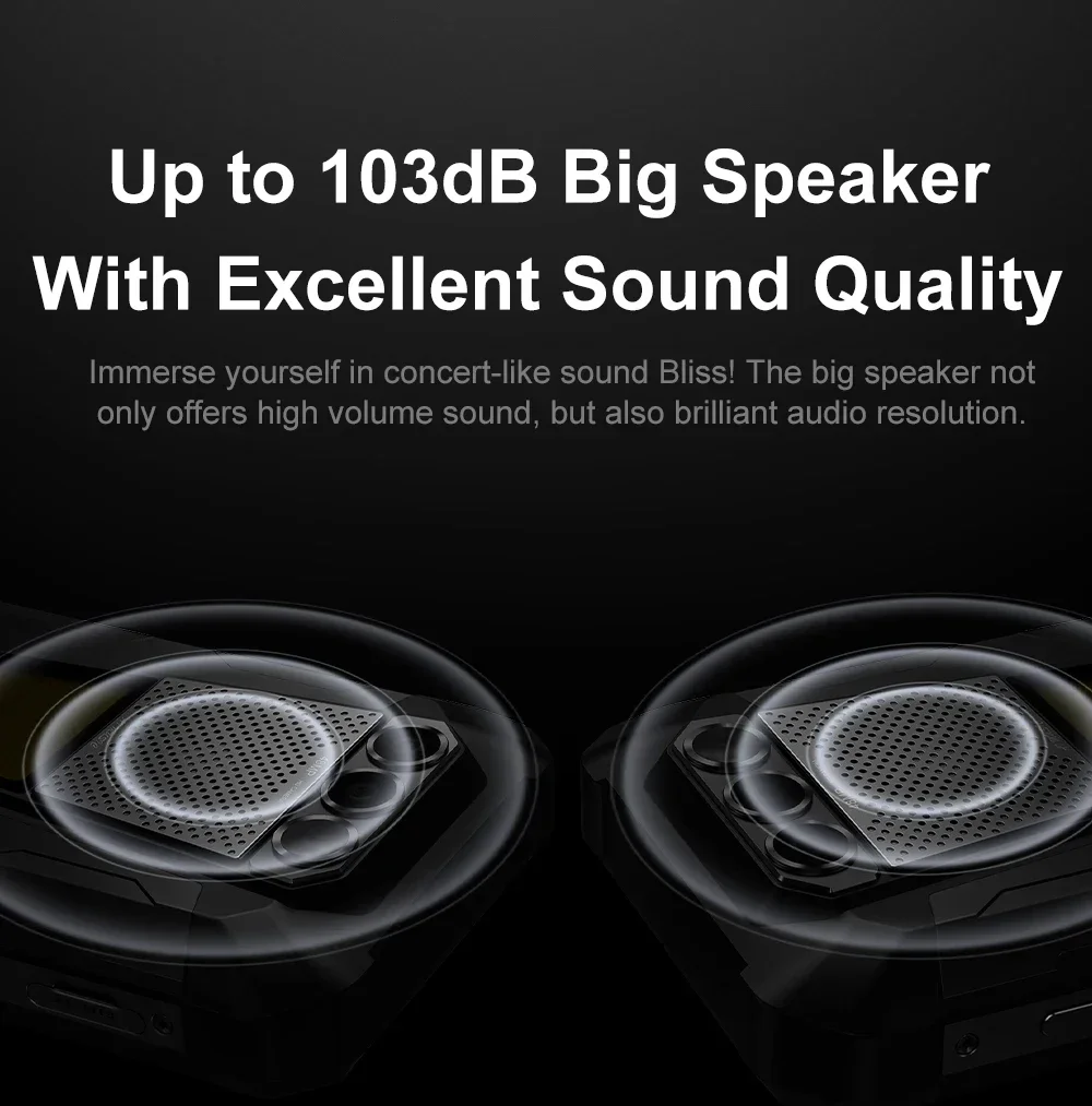 FOSSiBOT F106 Pro 15GB(8 + 7) RAM 256GB ROM Smartphone 12000mAh 30W Charging 6,58 "FHD+ Android 14 Loud Speaker Camping Light
