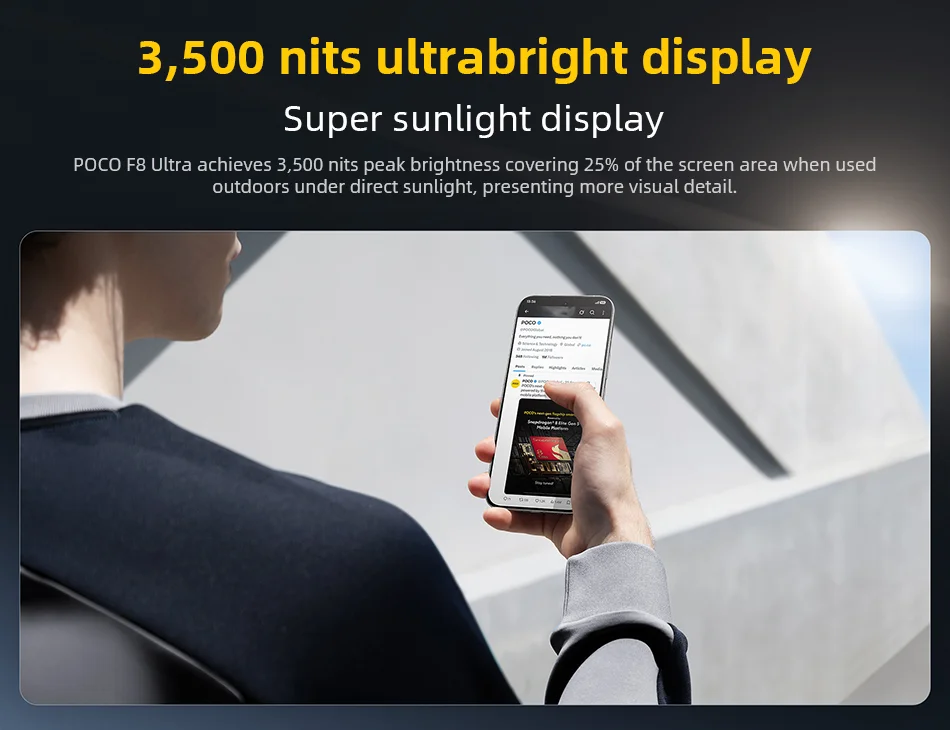POCO F8 Ultra Global Version Mobile Phone 256GB/512GB 6.9" 120Hz Display 6500mAh 100W HypeCharge 50MP Snapdragon 8 Elite Gen 5