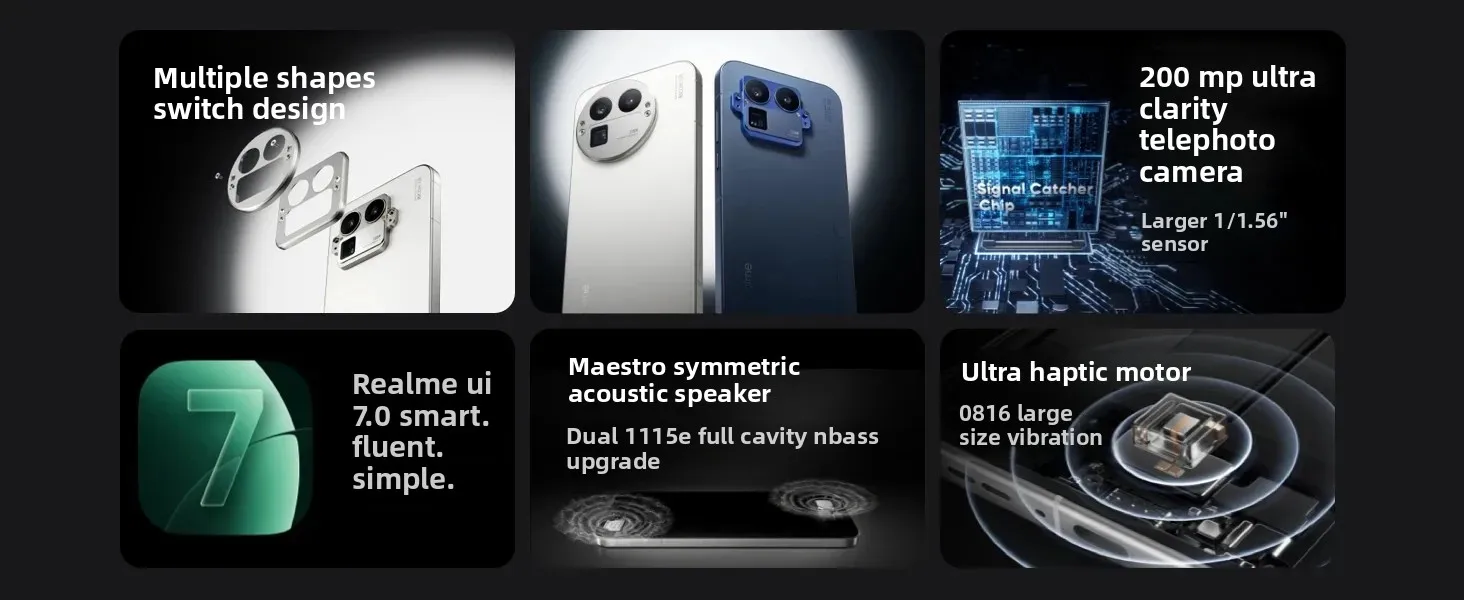 Realme Gt 8 Pro 2026 New 5g Smartphone, Europe Version, with Snapdragon 8 Elite Gen 5, 200 Mp Ultra Camera, 7000 Mah Battery and 50 W Wireless Charging