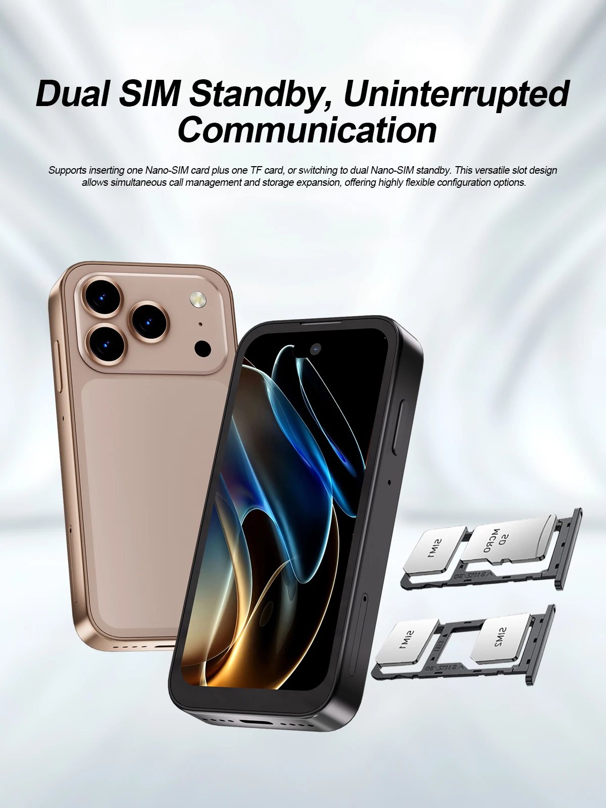 SERVO Mini Smartphone 3.75" HD Display 3G WCDMA Android Dual SIM Face Unlock GPS Video Player Unlocked Pocket Small Mobile Phone