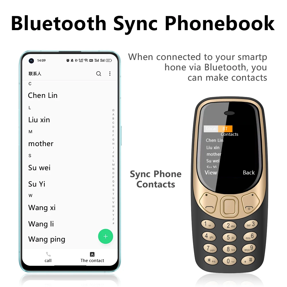 SERVO Q3308Pro 3 SIM Card Mini Mobile Phone Bluetooth Dial Magic Voice FM Call Recorder 1.33inch Small Pocket Button Cell Phones