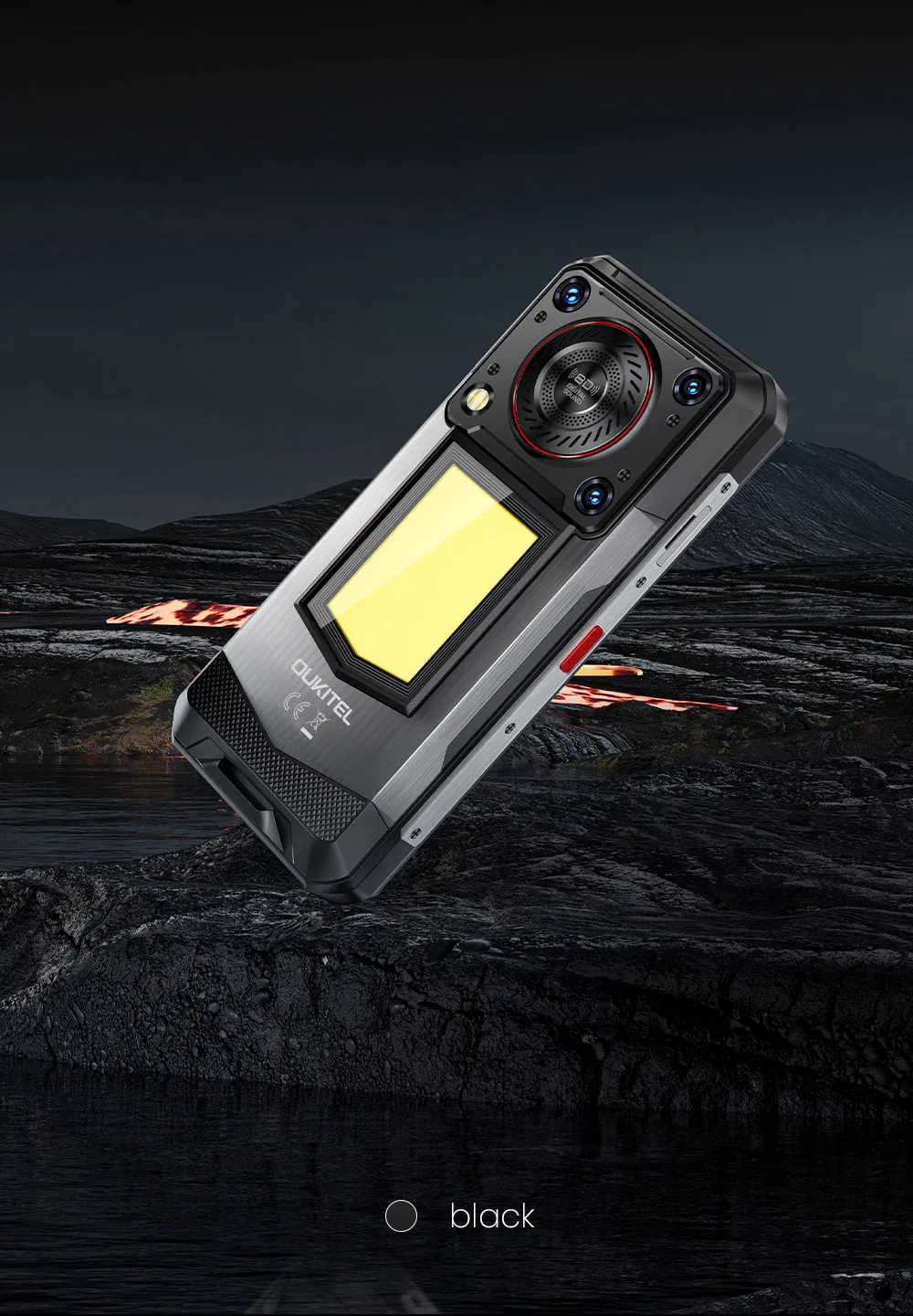 OUKITEL WP56 5G Rugged Phone 16000mAh Battery 108MP Camera Android NFC Smartphone 12GB+512GB 6.8" 120Hz Outdoor Waterproof