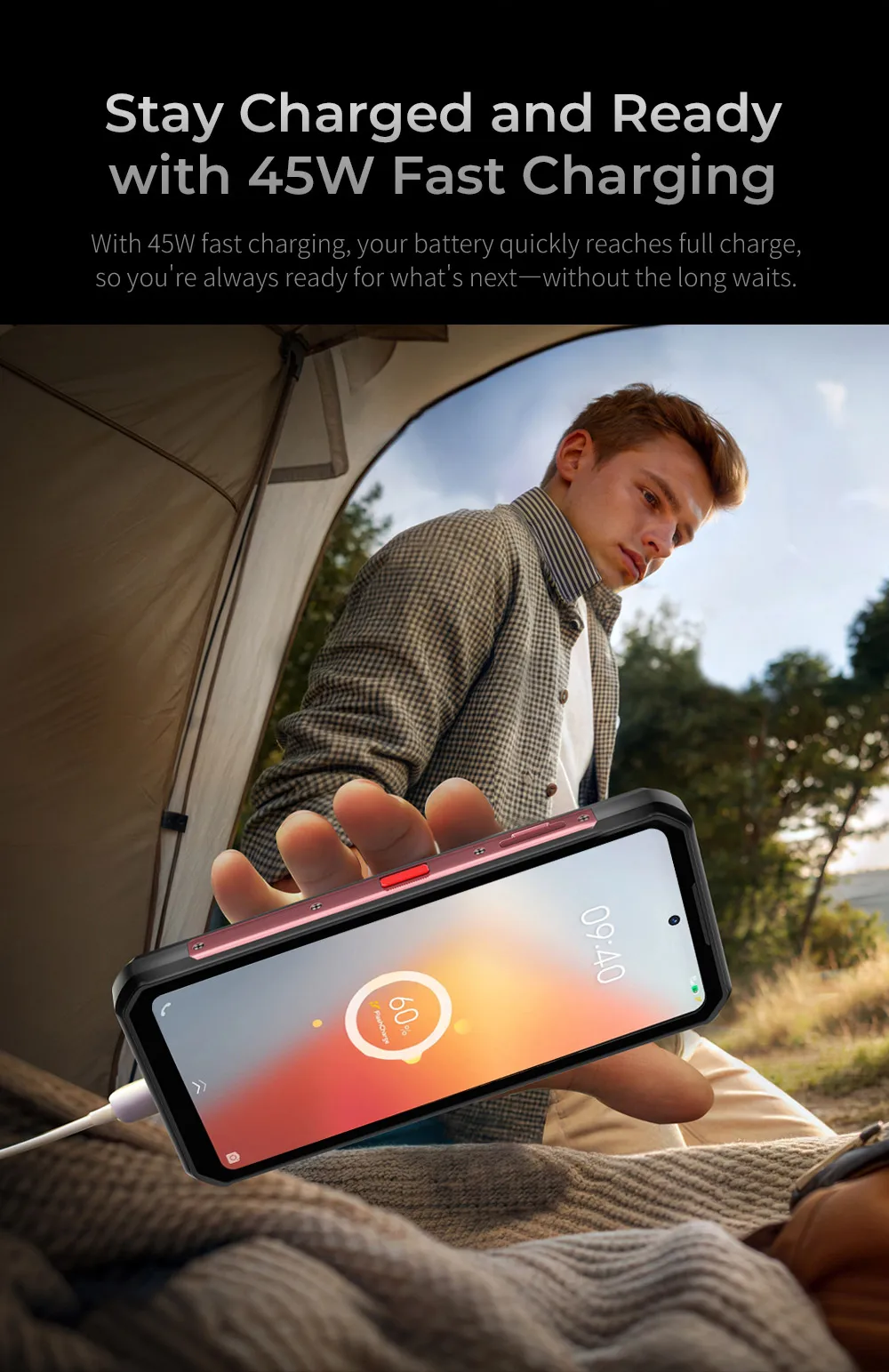 OUKITEL WP56 5G Rugged Phone 16000mAh Battery 108MP Camera Android NFC Smartphone 12GB+512GB 6.8" 120Hz Outdoor Waterproof