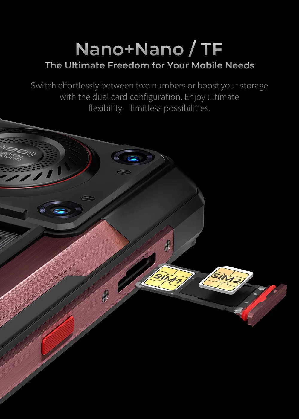 OUKITEL WP56 5G Rugged Phone 16000mAh Battery 108MP Camera Android NFC Smartphone 12GB+512GB 6.8" 120Hz Outdoor Waterproof