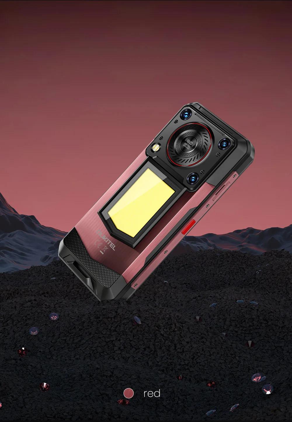 OUKITEL WP56 5G Rugged Phone 16000mAh Battery 108MP Camera Android NFC Smartphone 12GB+512GB 6.8" 120Hz Outdoor Waterproof