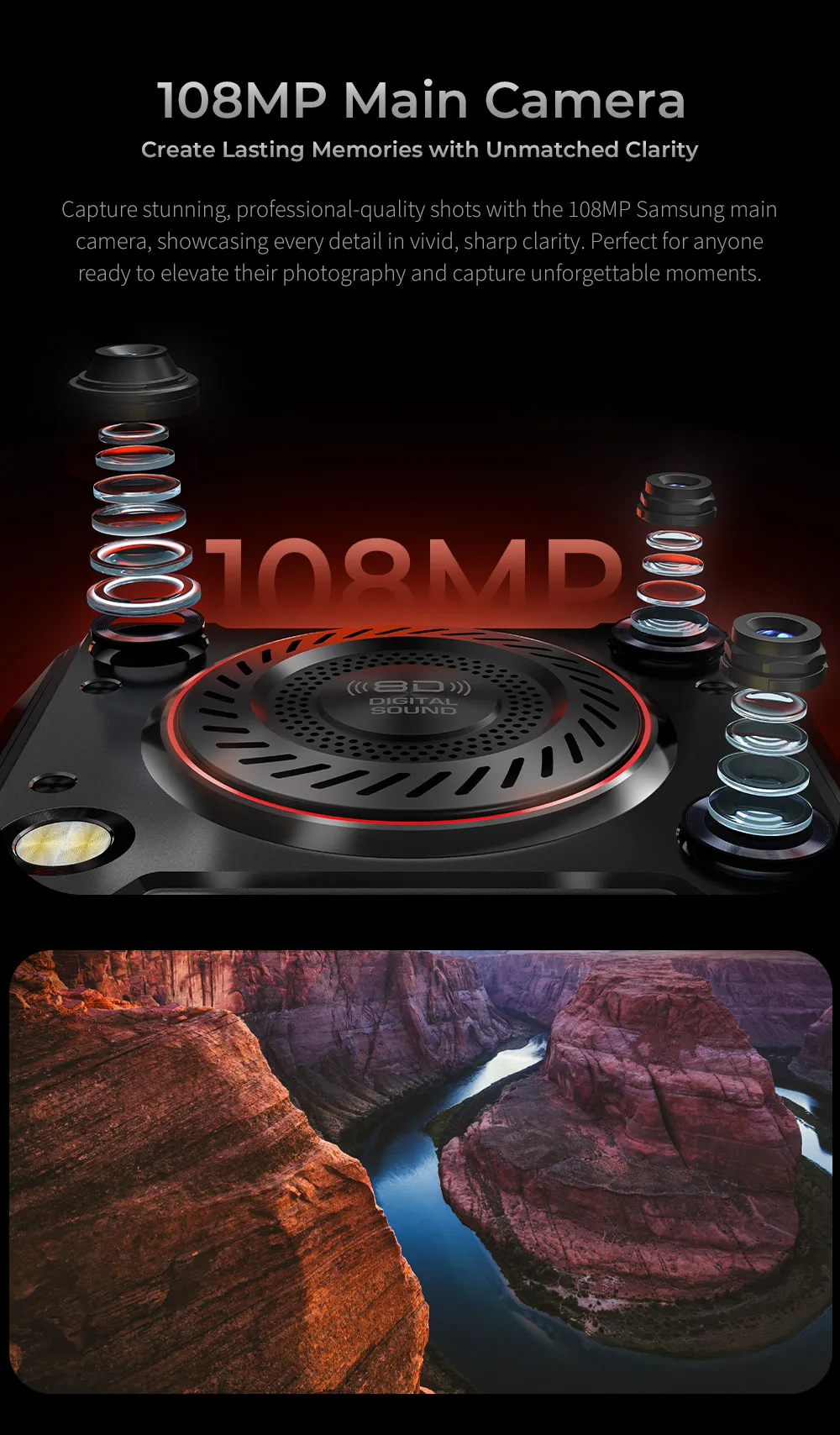 OUKITEL WP56 5G Rugged Phone 16000mAh Battery 108MP Camera Android NFC Smartphone 12GB+512GB 6.8" 120Hz Outdoor Waterproof