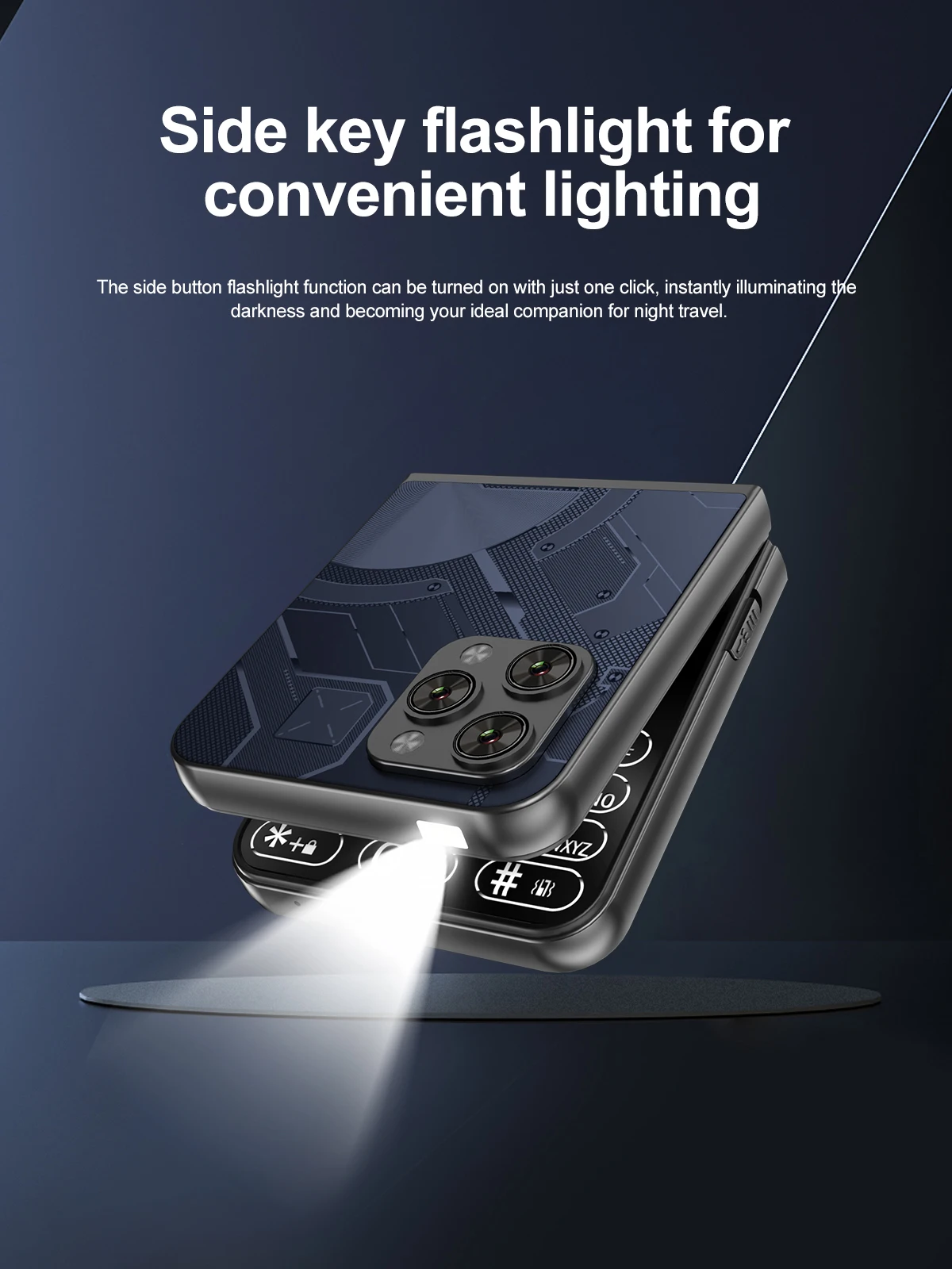 SERVO Flilo9 3G WCDMA Flip Mobile Phone 2 SIM Card Speed Dial Call Recording Blacklist Rear Camera Flashlight Fold Button Phones