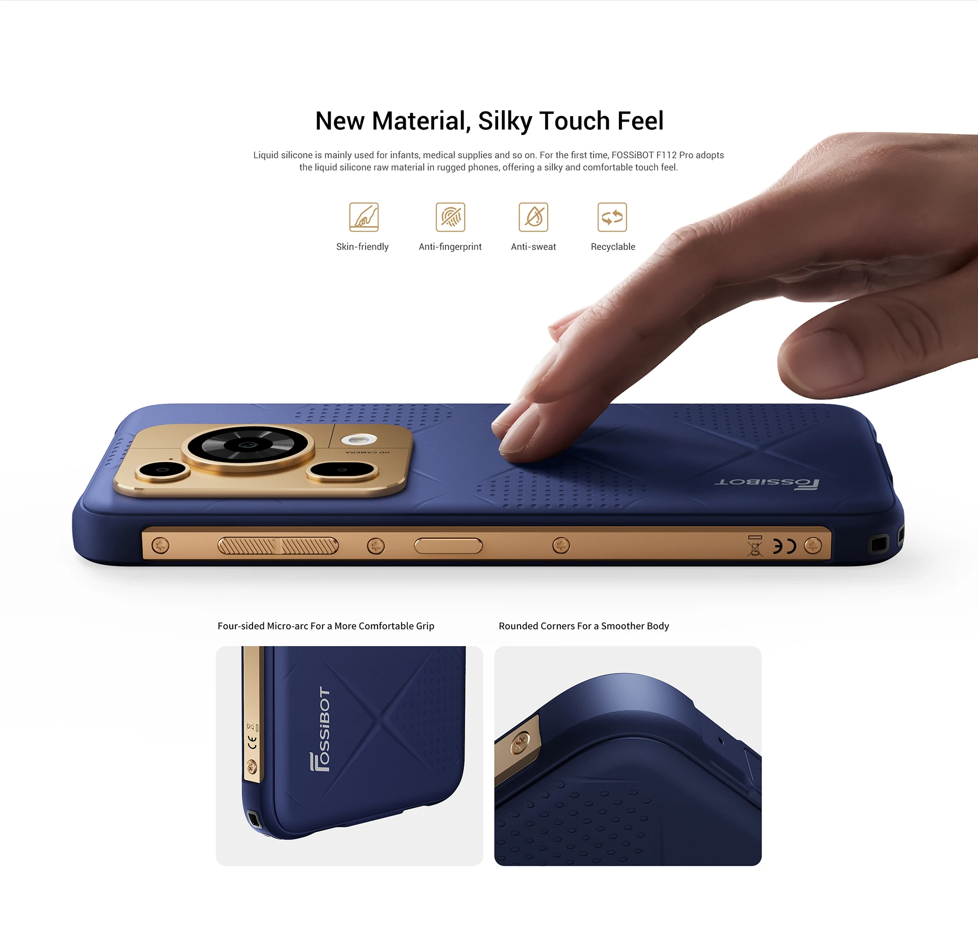 Fossibot F112 Pro 5G Android 14 Rugged Smartphone 24GB(8+16) 256GB 6.88" HD+ 7150mAh Mobile Phone 50MP Camera NFC Cellphone