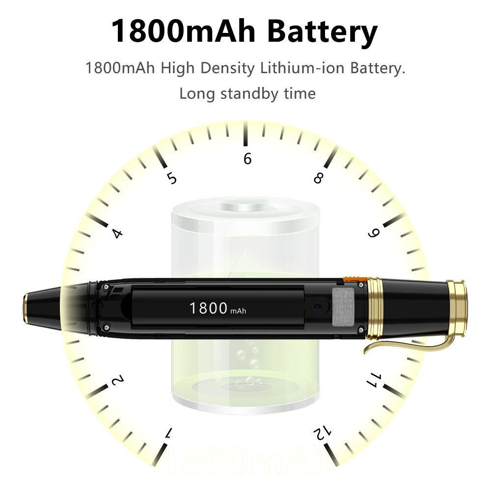 SERVO BM111 Pen Mobile Phone Dual SIM Standby Camera Bluetooth Dialer FM Radio Magic Voice 1800mAh Cellphone Handwriting Pen Fan