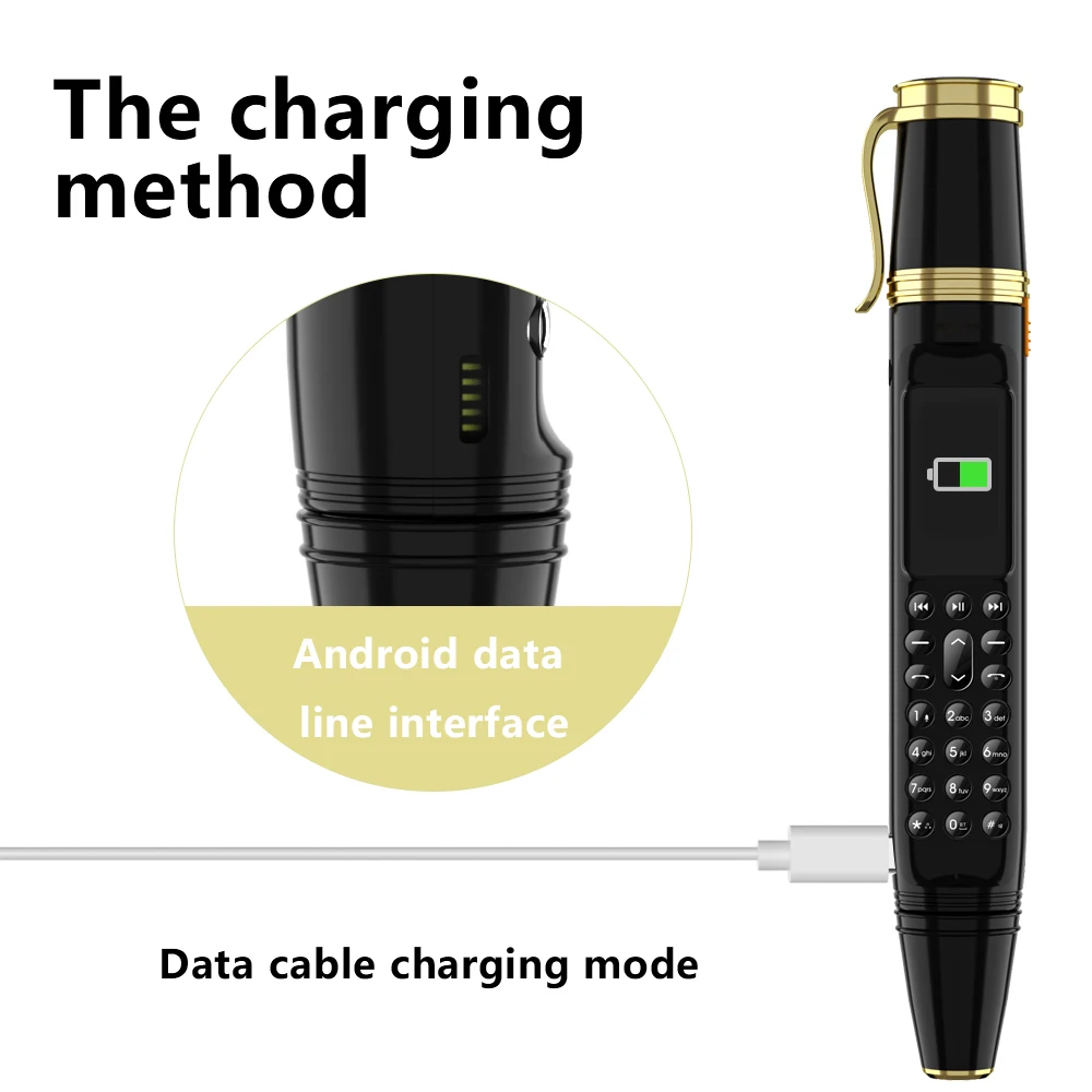 SERVO BM111 Pen Mobile Phone Dual SIM Standby Camera Bluetooth Dialer FM Radio Magic Voice 1800mAh Cellphone Handwriting Pen Fan