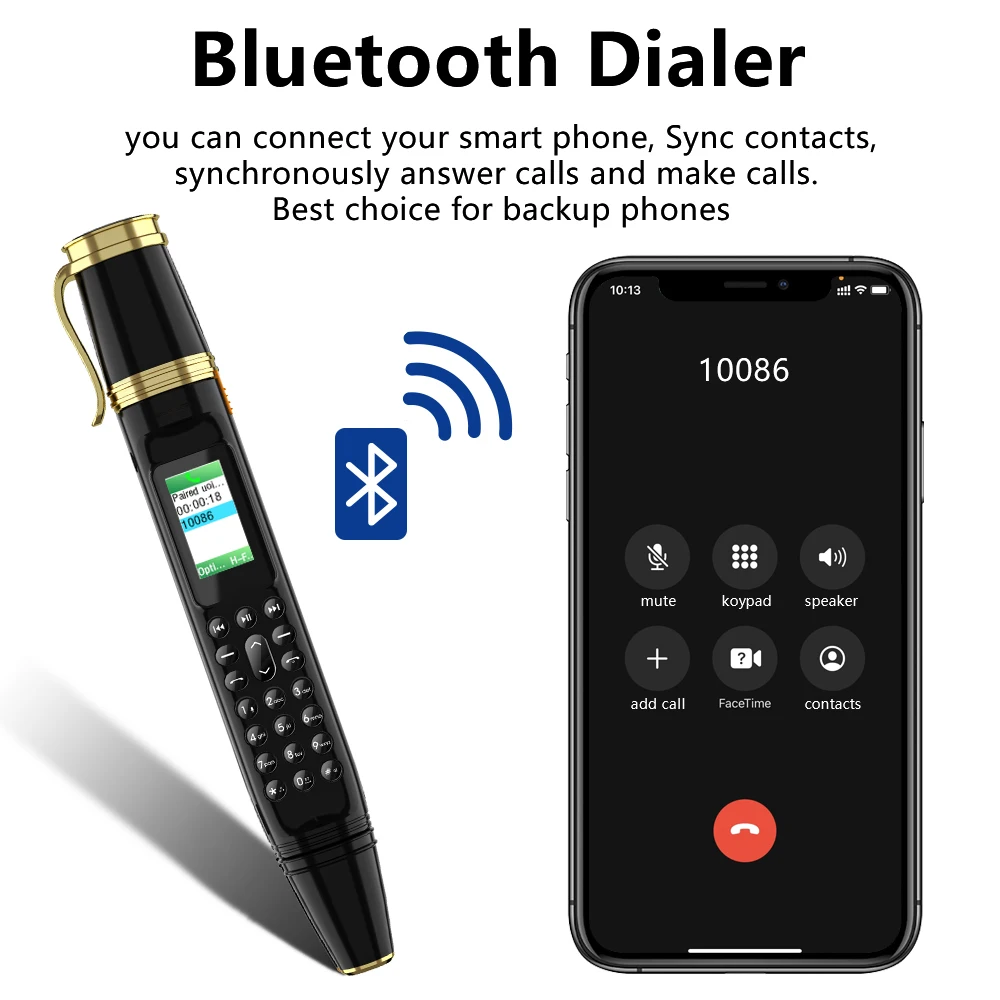 SERVO BM111 Pen Mobile Phone Dual SIM Standby Camera Bluetooth Dialer FM Radio Magic Voice 1800mAh Cellphone Handwriting Pen Fan