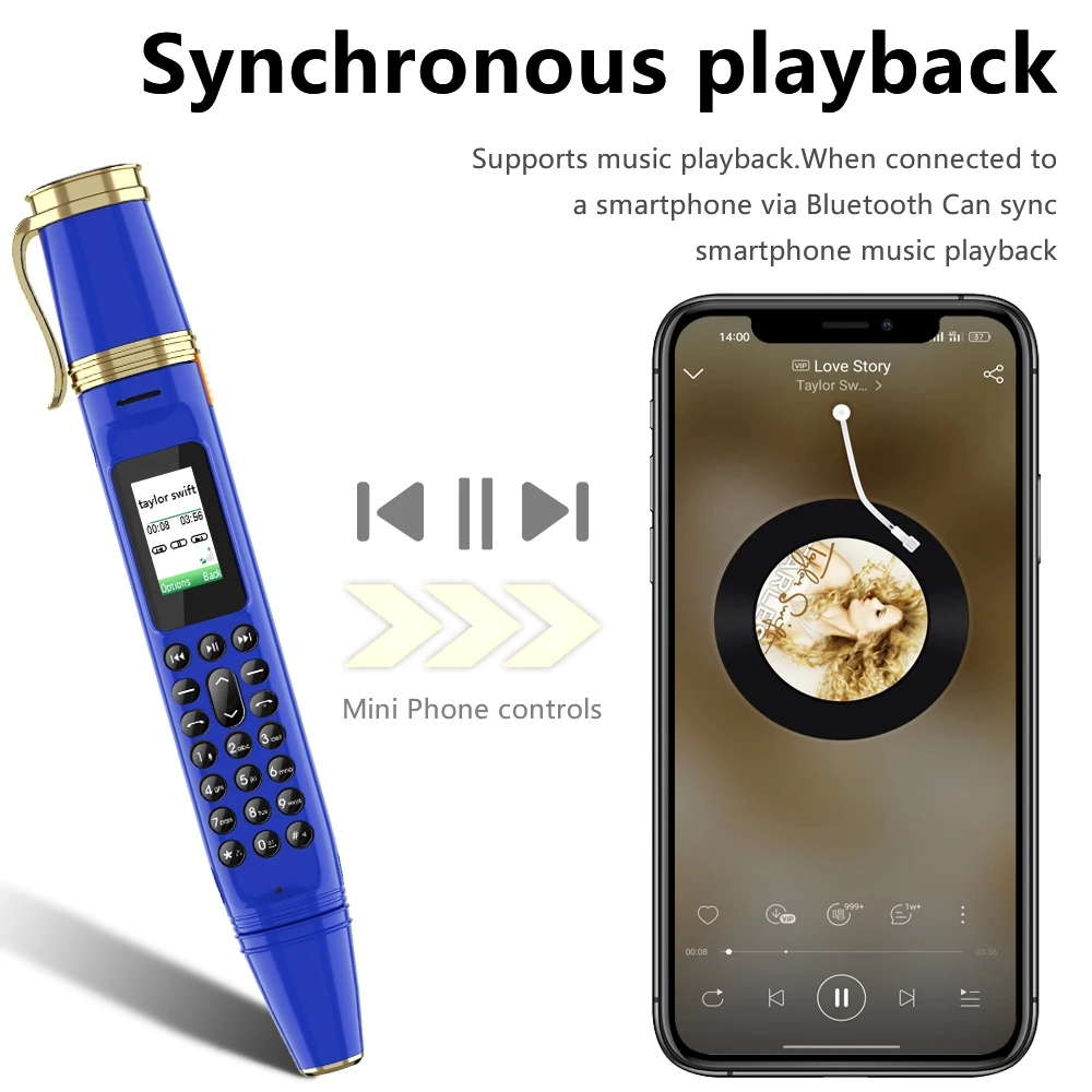 SERVO BM111 Pen Mobile Phone Dual SIM Standby Camera Bluetooth Dialer FM Radio Magic Voice 1800mAh Cellphone Handwriting Pen Fan