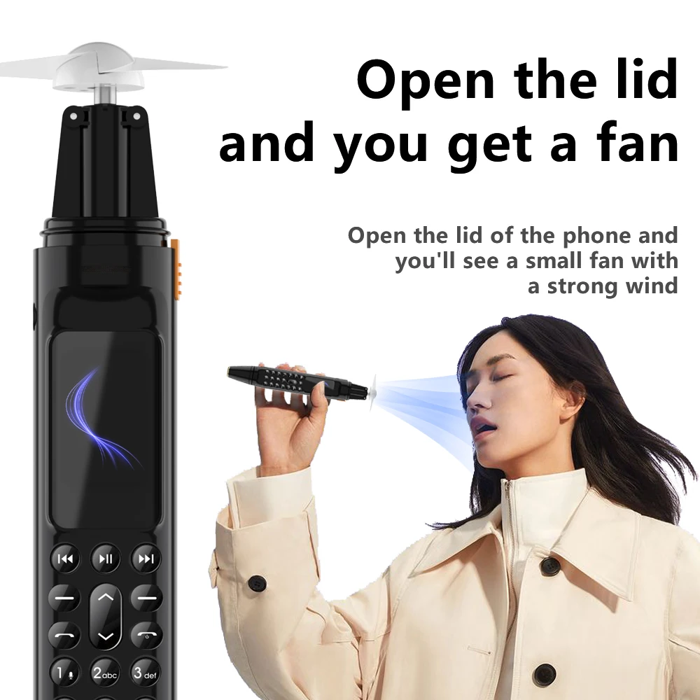 SERVO BM111 Pen Mobile Phone Dual SIM Standby Camera Bluetooth Dialer FM Radio Magic Voice 1800mAh Cellphone Handwriting Pen Fan