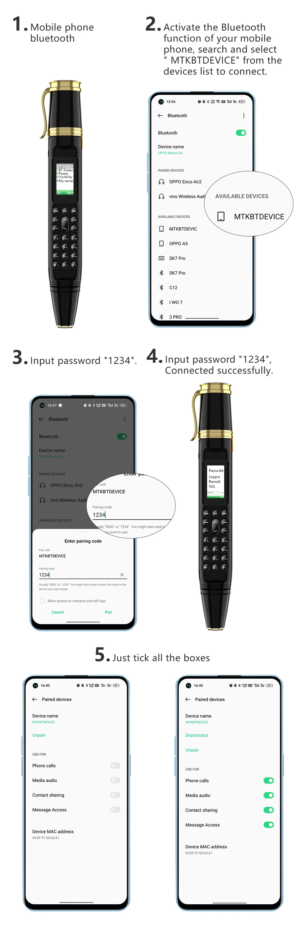 SERVO BM111 Pen Mobile Phone Dual SIM Standby Camera Bluetooth Dialer FM Radio Magic Voice 1800mAh Cellphone Handwriting Pen Fan
