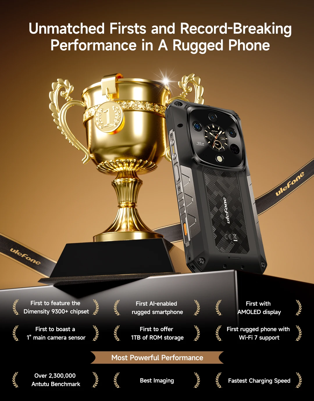【World Premiere】Ulefone Armor 28 Ultra 5G AI Rugged Phone 1TB ROM+32GB RAM Android Smartphone AMOLED 6.67" 10600mAh Mobile phone