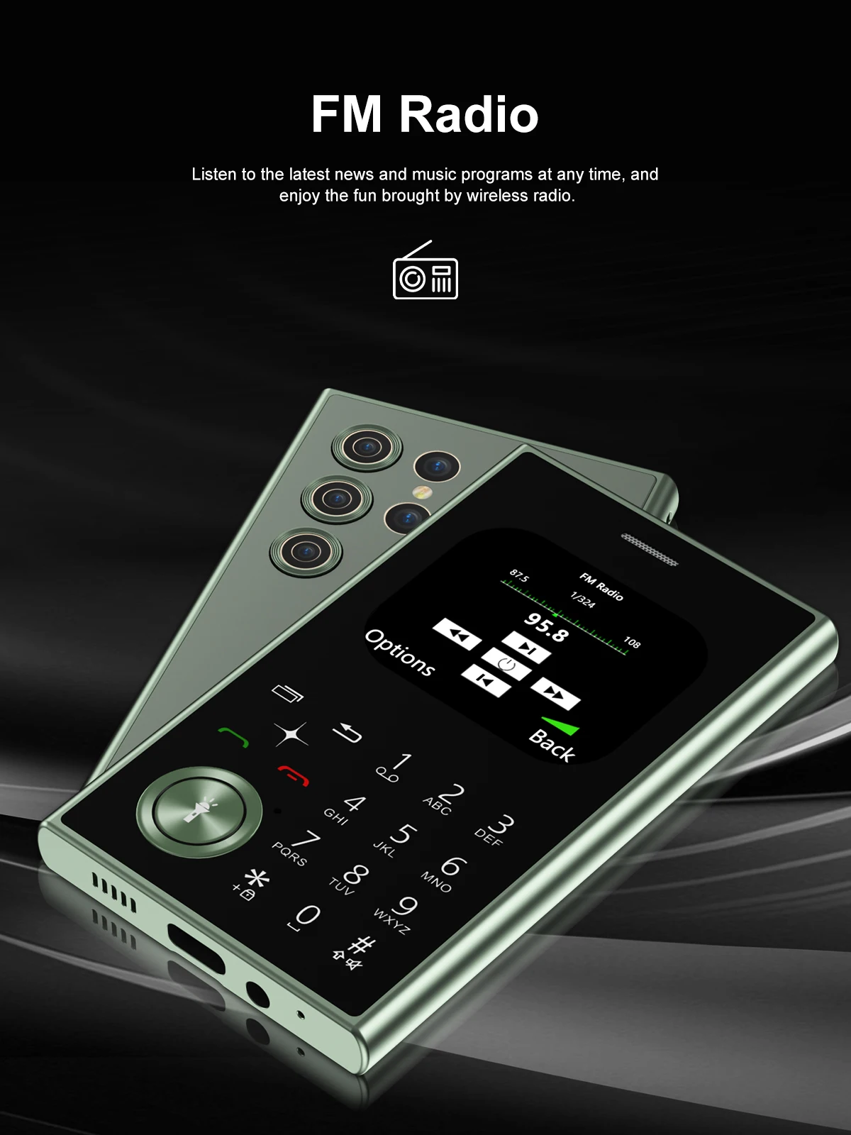 SERVO V8 Button Mobile Phone Dual SIM Standby Magic Voice Speed Dial FM Radio MP4 Player Flashlight 2G Feature Small Cellphones
