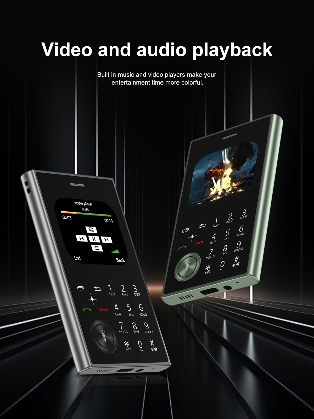SERVO V8 Button Mobile Phone Dual SIM Standby Magic Voice Speed Dial FM Radio MP4 Player Flashlight 2G Feature Small Cellphones