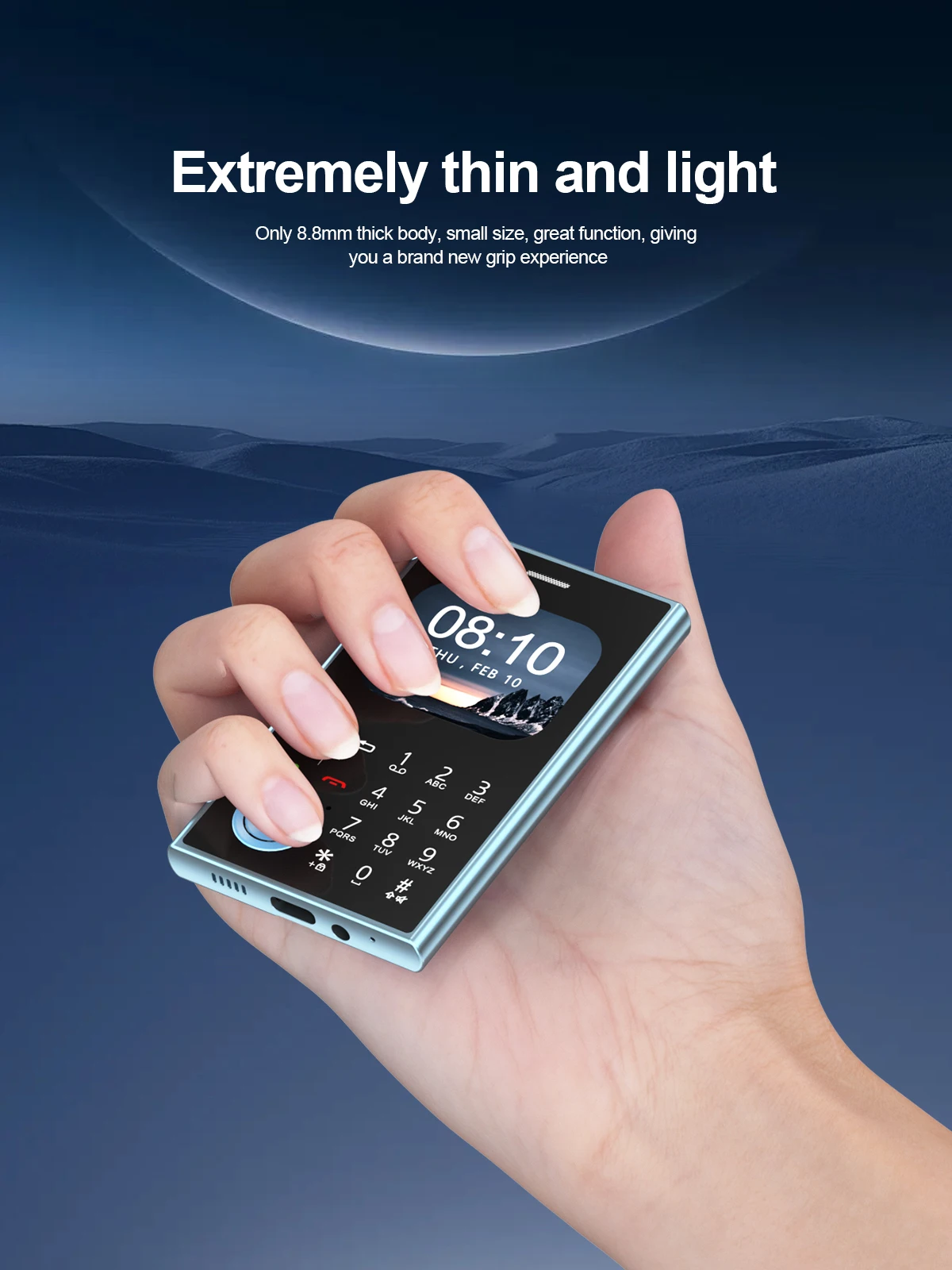 SERVO V8 Button Mobile Phone Dual SIM Standby Magic Voice Speed Dial FM Radio MP4 Player Flashlight 2G Feature Small Cellphones