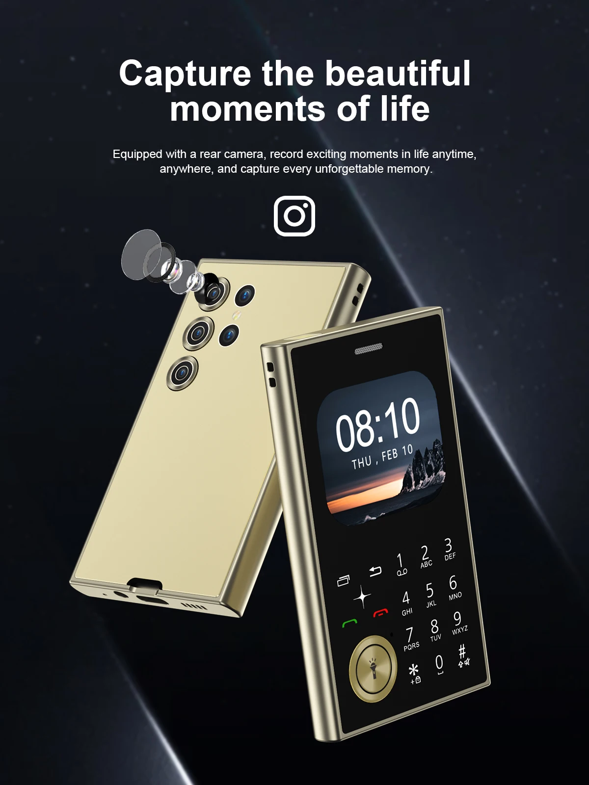 SERVO V8 Button Mobile Phone Dual SIM Standby Magic Voice Speed Dial FM Radio MP4 Player Flashlight 2G Feature Small Cellphones