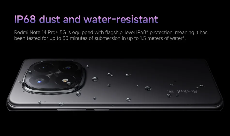 Xiaomi Redmi Note 14 Pro+ Plus 5G Global Version Cell Phone 200MP AI Camera Snapdragon 7s Gen 3 120W HyperCharge 1.5K 120Hz IP68