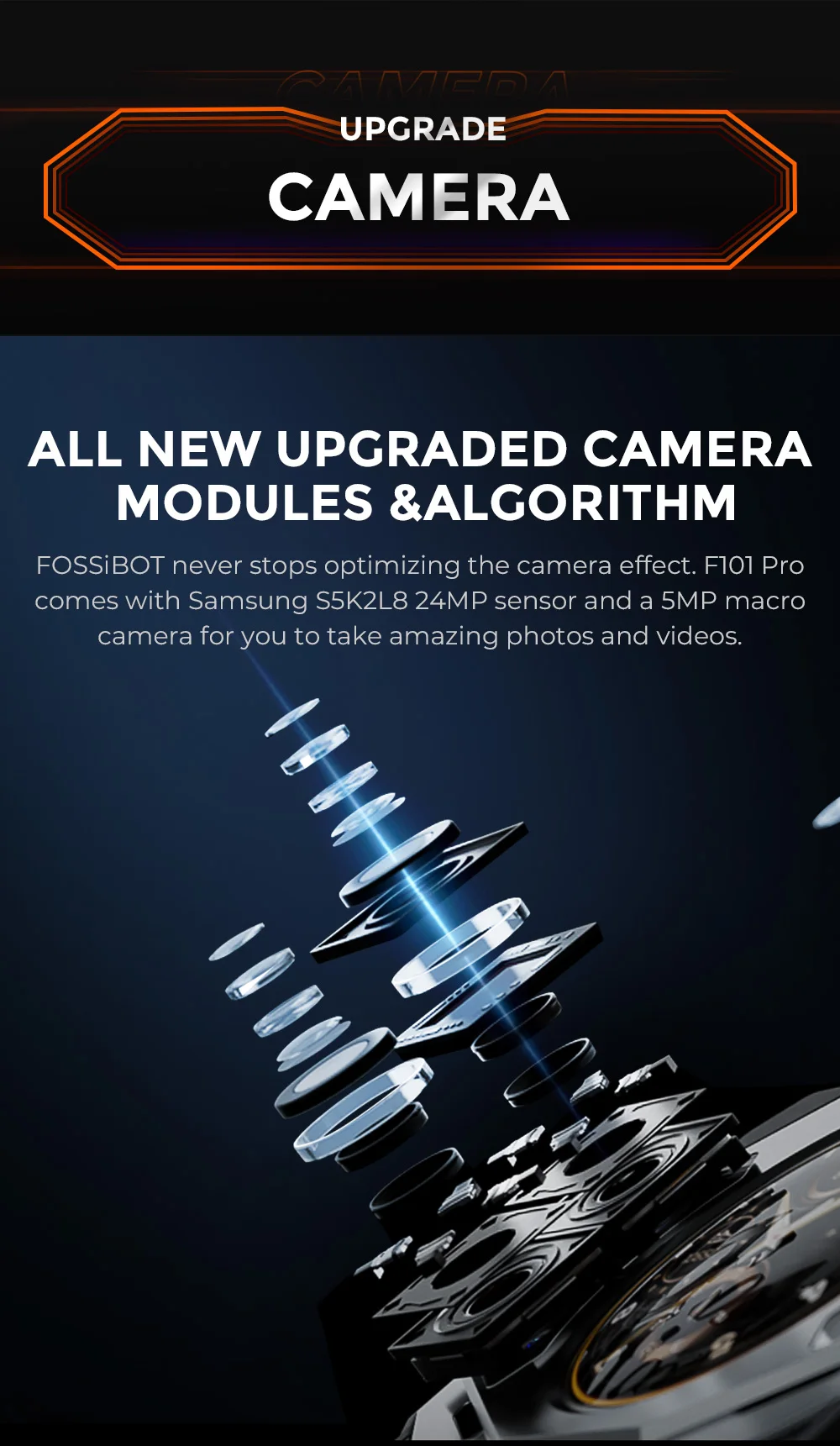 Fossibot F101Pro Rugged Smartphone 15GB+128GB Android 13 IP68 Waterproof Mobile Phone 10600mAh NFC Cell Phone Global Version