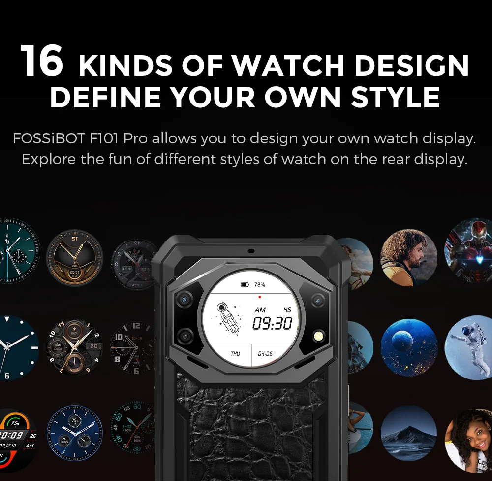Fossibot F101Pro Rugged Smartphone 15GB+128GB Android 13 IP68 Waterproof Mobile Phone 10600mAh NFC Cell Phone Global Version