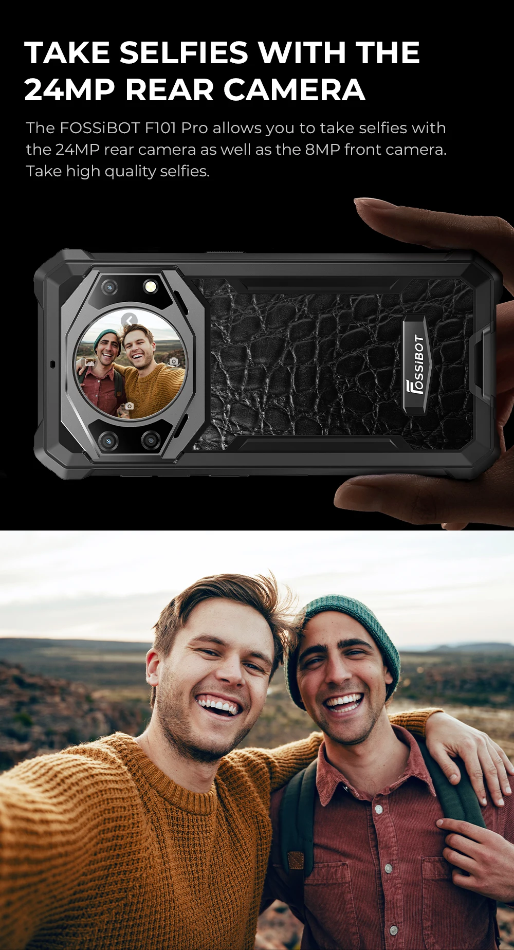 Fossibot F101Pro Rugged Smartphone 15GB+128GB Android 13 IP68 Waterproof Mobile Phone 10600mAh NFC Cell Phone Global Version