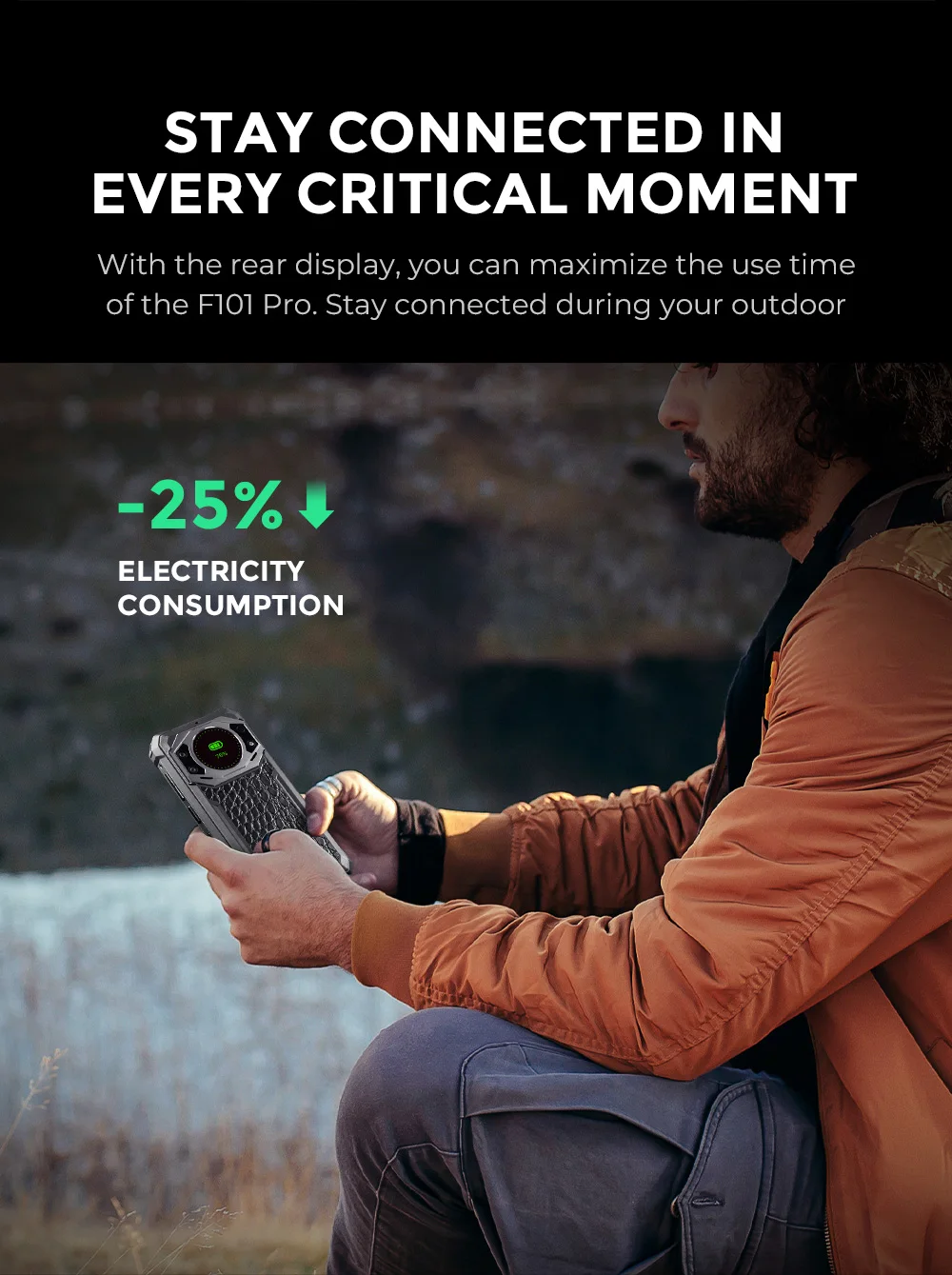 Fossibot F101Pro Rugged Smartphone 15GB+128GB Android 13 IP68 Waterproof Mobile Phone 10600mAh NFC Cell Phone Global Version