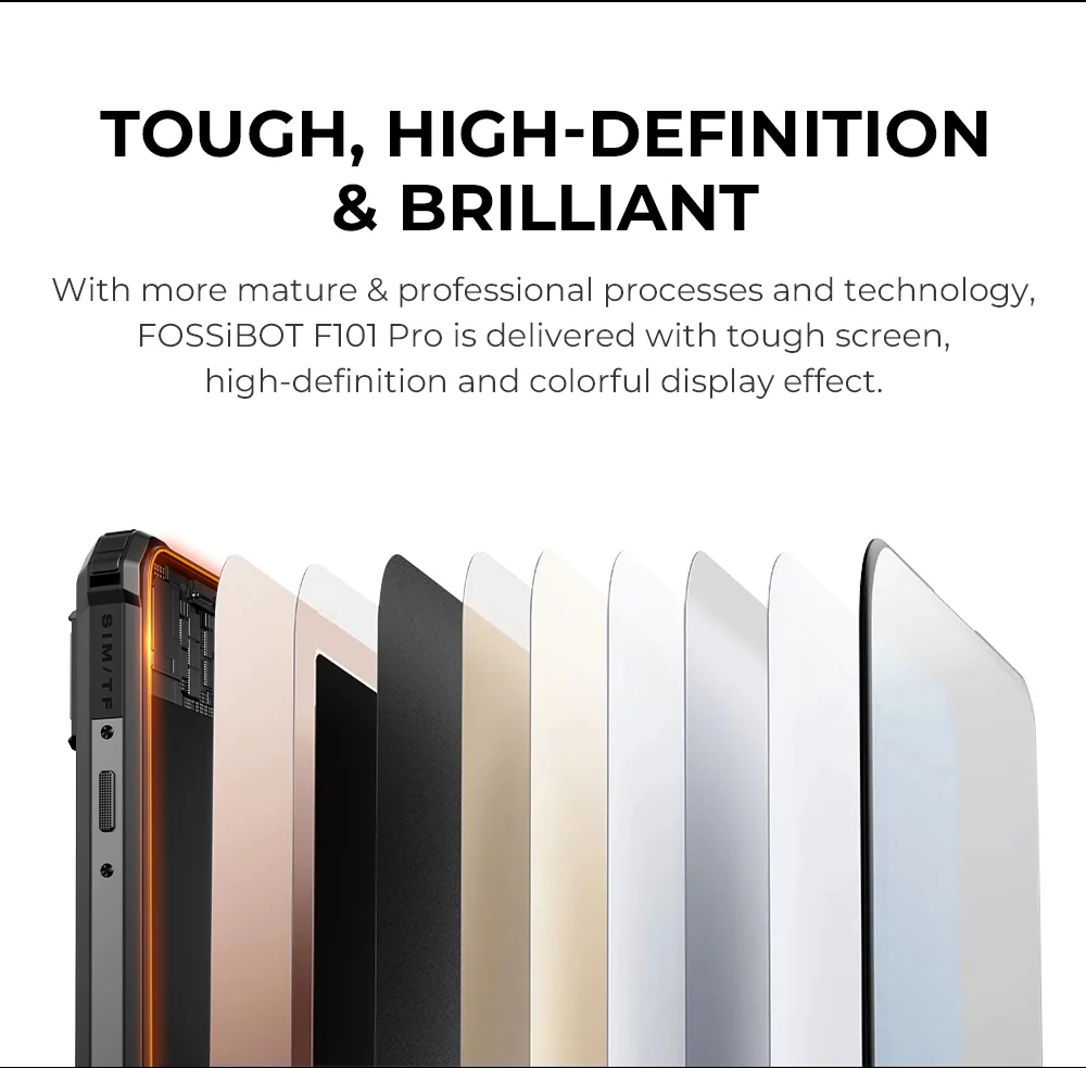 Fossibot F101Pro Rugged Smartphone 15GB+128GB Android 13 IP68 Waterproof Mobile Phone 10600mAh NFC Cell Phone Global Version
