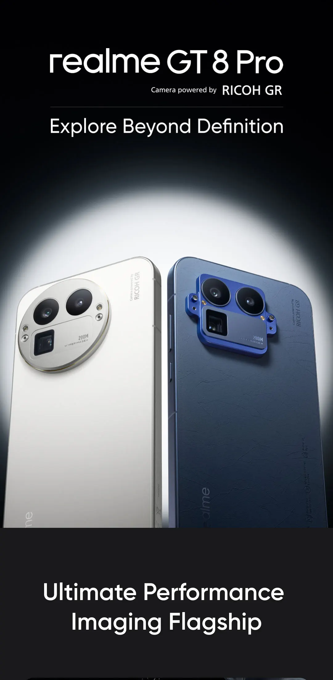 [World Premiere] realme GT 8 Pro Smartphone Snapdragon 8 Elite Gen 5 Chipset 200MP Telephoto 7000mAh Battery 120W Charge 6.79"