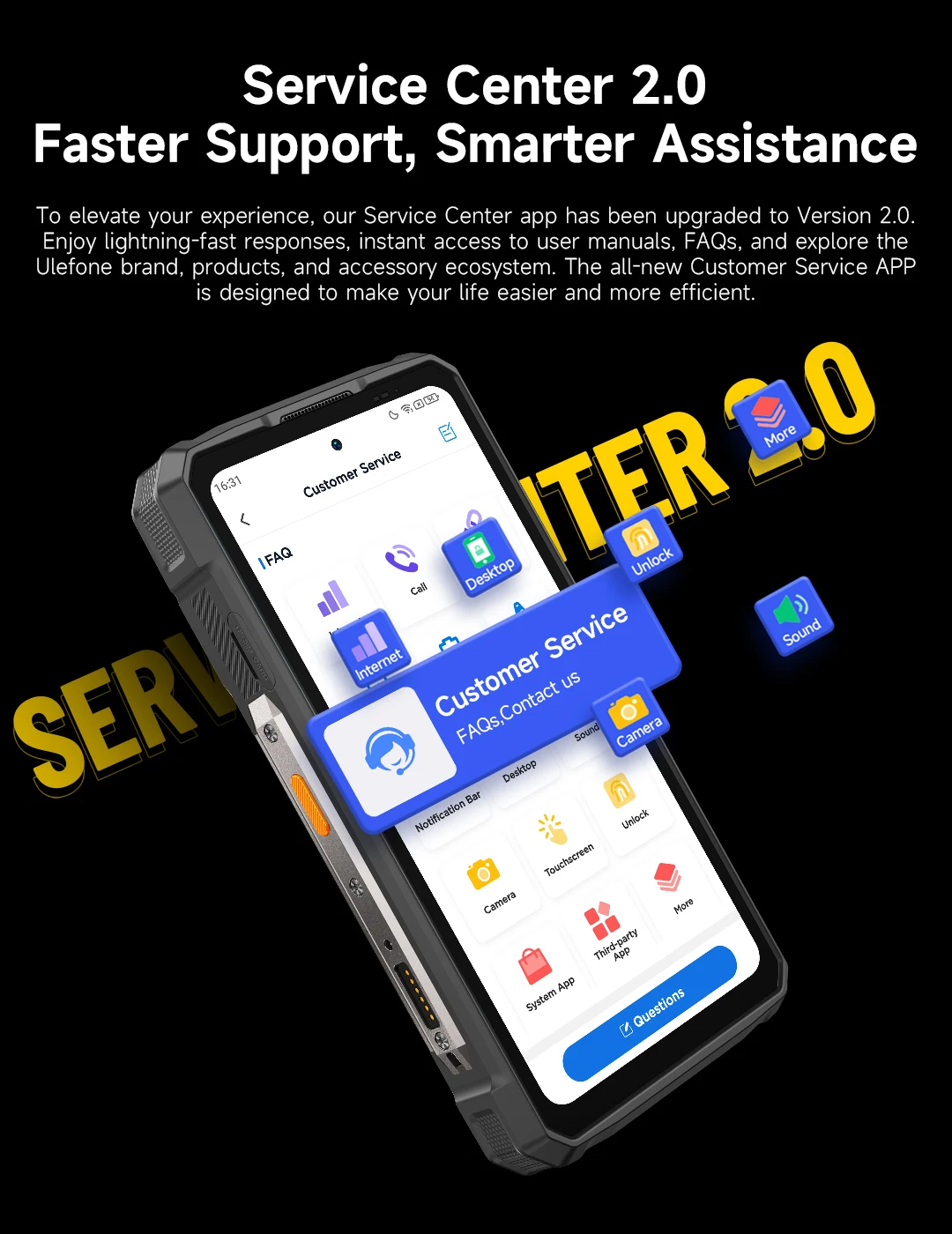 Ulefone Armor 33 Pro 5G Rugged Phone 25500mAh 512GB ROM 6.95” 120Hz 3.4" Rear Screen NFC Android Smartphone