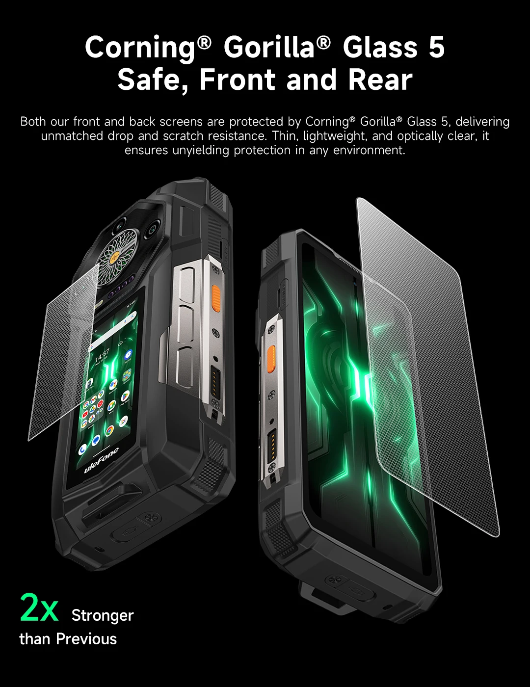 Ulefone Armor 33 Pro 5G Rugged Phone 25500mAh 512GB ROM 6.95” 120Hz 3.4" Rear Screen NFC Android Smartphone