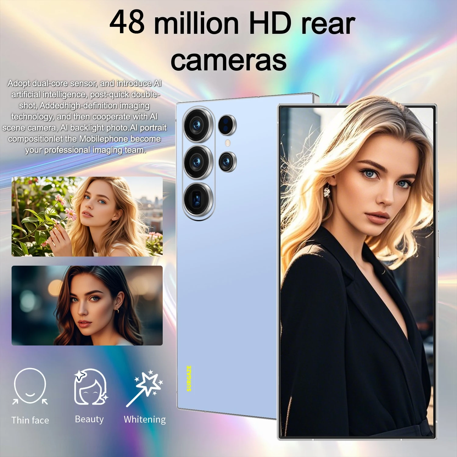 SURGAZE High-Performance S26 Ultra Smartphone Android12 5200mAh 12GB+512GB 6.9Inch 4G 5G Dual SIM Global Version Mobile Phone