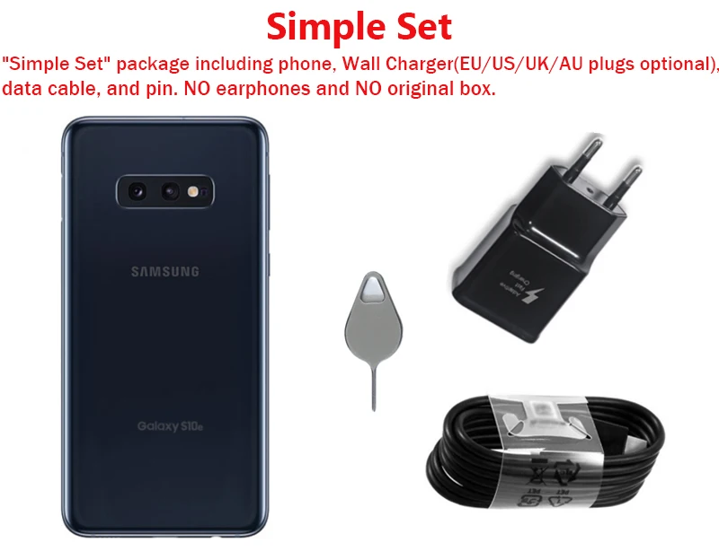 Original Samsung Galaxy S10e G970U1 G9700 G970FD 6GB RAM +128GB ROM Octa Core 5.8' NFC 4G LTE Unlocked Cell Phone