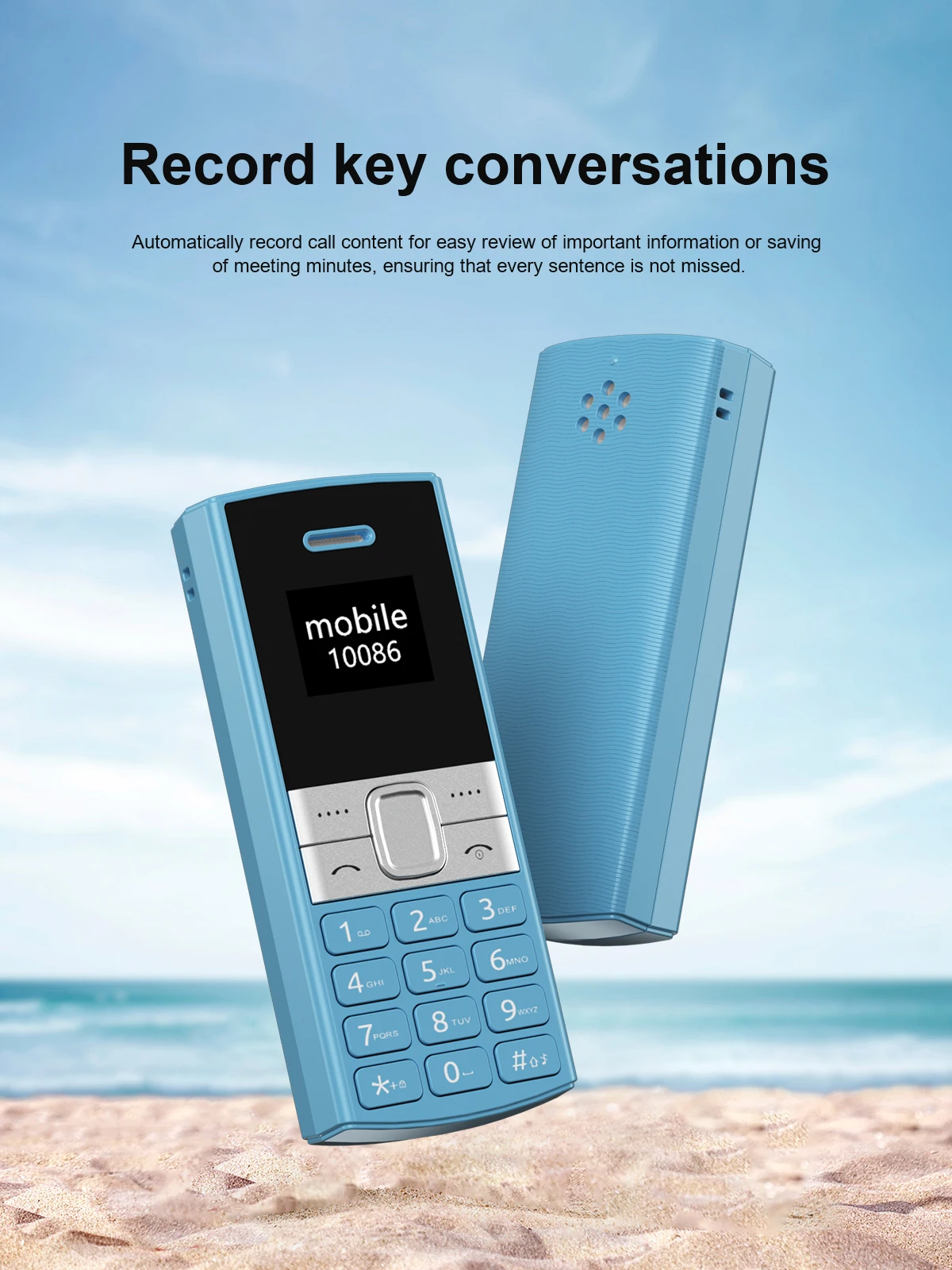 SERVO BM150 Mini Backup Mobile Phone Speed Dial Magic Voice Auto Call Recording Blacklist Small Feature Cellphones 2 SIM Standby