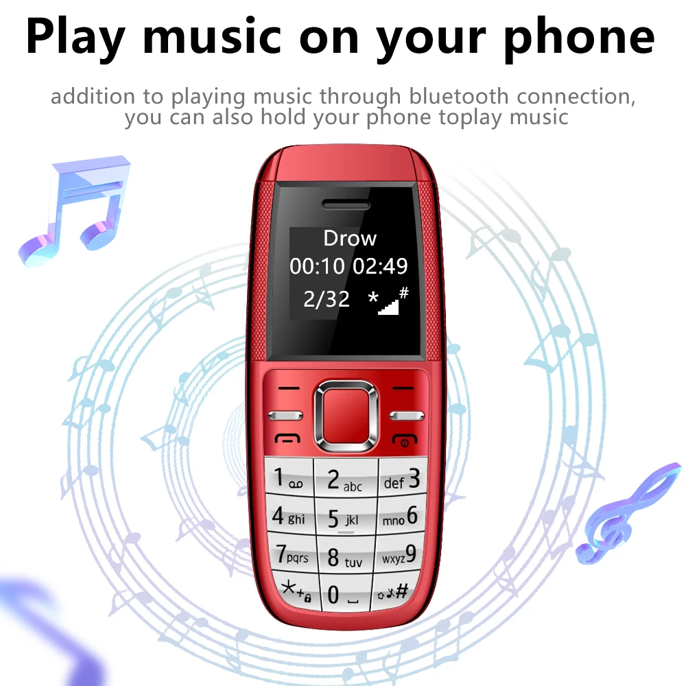 SERVO BM200 Mini Mobile Phone Dual SIM Standby Magic Voice Bluetooth Dial Wireless Bluetooth Earphones Mini Button Telephones