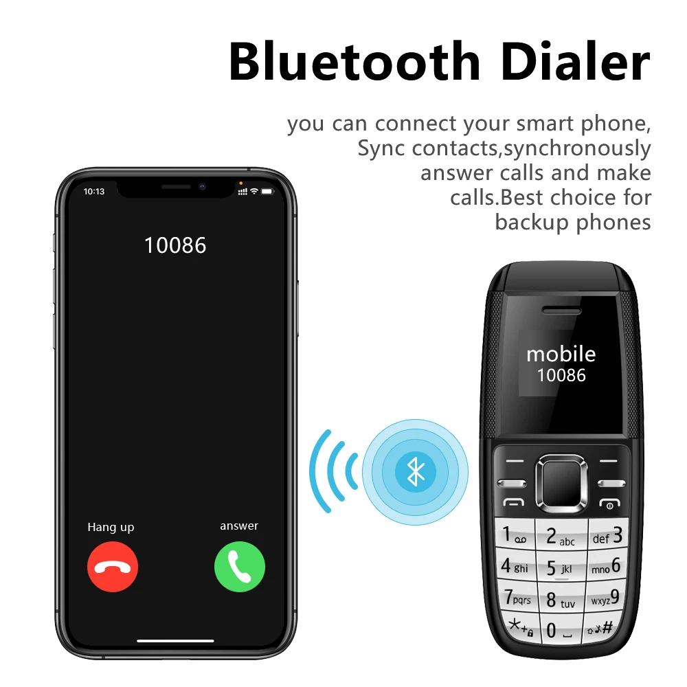 SERVO BM200 Mini Mobile Phone Dual SIM Standby Magic Voice Bluetooth Dial Wireless Bluetooth Earphones Mini Button Telephones