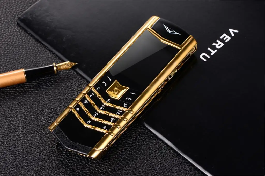 Luxury V10 Phone with Metal Leather Body Dual Card Slot Invisible Keyboard FM Radio And Camera - Premium Unisex Design