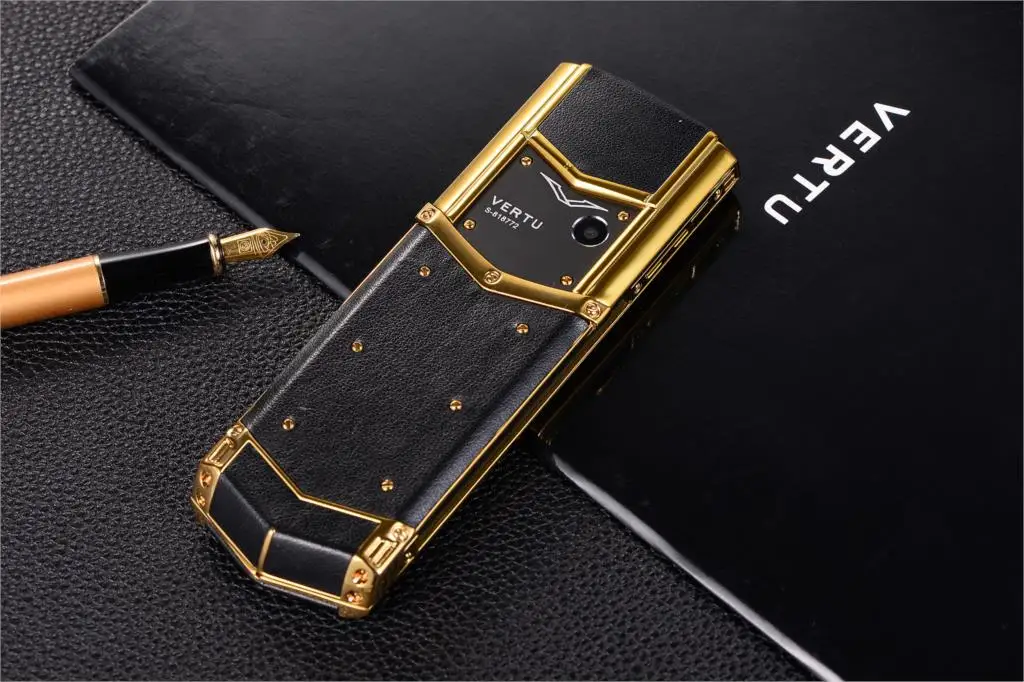 Luxury V10 Phone with Metal Leather Body Dual Card Slot Invisible Keyboard FM Radio And Camera - Premium Unisex Design