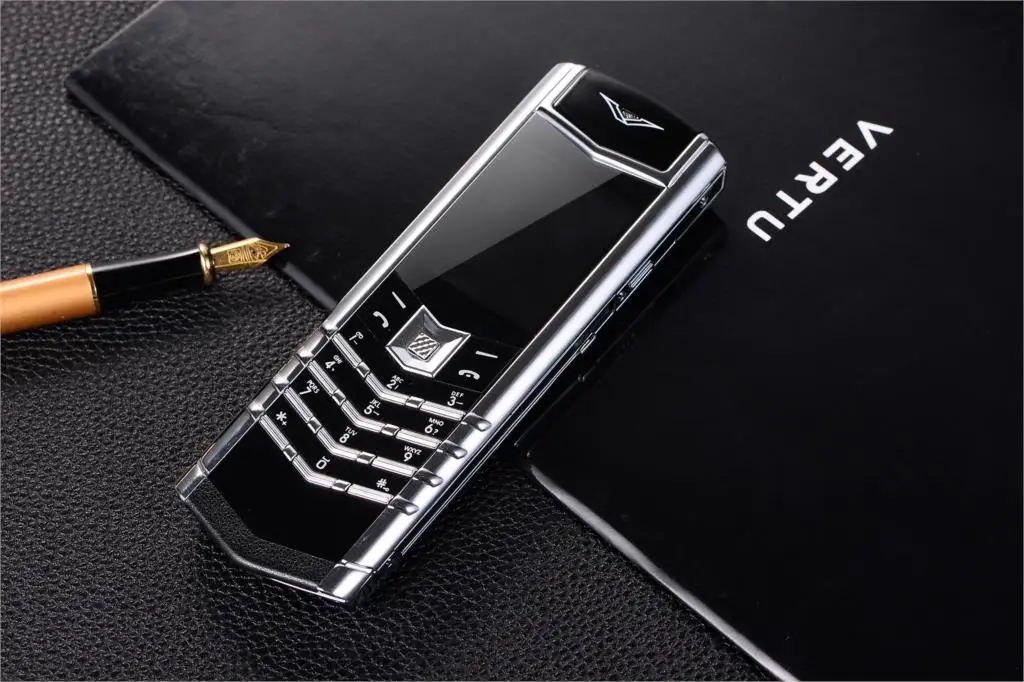 Luxury V10 Phone with Metal Leather Body Dual Card Slot Invisible Keyboard FM Radio And Camera - Premium Unisex Design